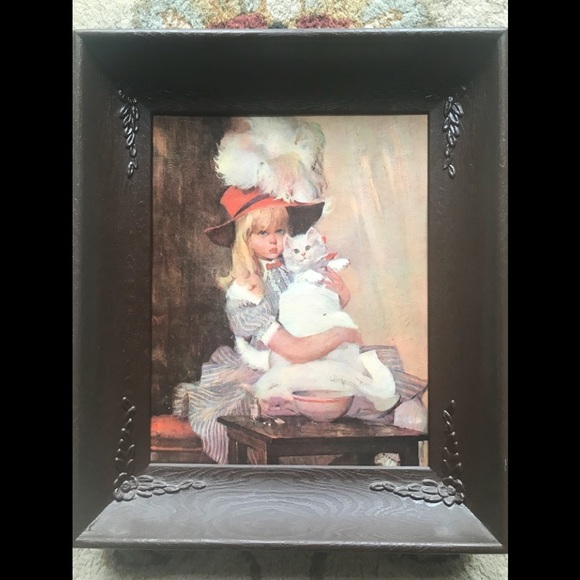 Rare Vintage 1900’s Cherry flower frame picture